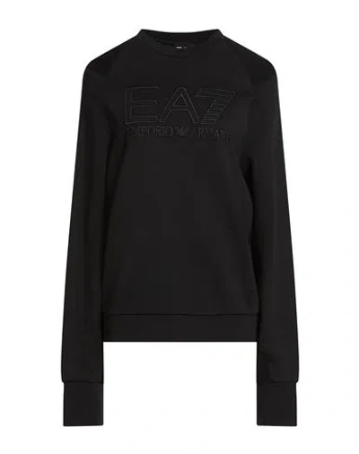 Ea7 Woman Sweatshirt Black Size 3xl Cotton