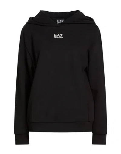 Ea7 Woman Sweatshirt Black Size 3xl Polyester, Cotton