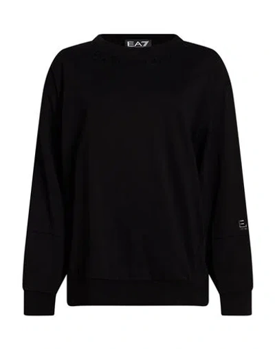 Ea7 Woman Sweatshirt Black Size L Cotton In Multi