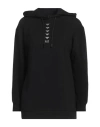 Ea7 Woman Sweatshirt Black Size L Cotton, Elastane