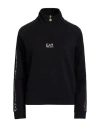 Ea7 Woman Sweatshirt Black Size L Cotton, Elastane In Black