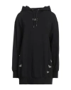 Ea7 Woman Sweatshirt Black Size L Cotton, Modal, Elastane