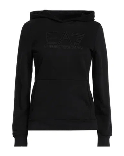 Ea7 Woman Sweatshirt Black Size L Cotton, Polyester, Elastane
