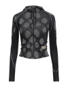 Ea7 Woman Sweatshirt Black Size L Polyamide, Polyester, Elastane In Black