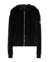 Ea7 Woman Sweatshirt Black Size L Polyester, Elastane