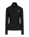 Ea7 Woman Sweatshirt Black Size L Polyester, Elastane