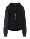 Ea7 Woman Sweatshirt Black Size Xxs Polyester, Modal, Elastane