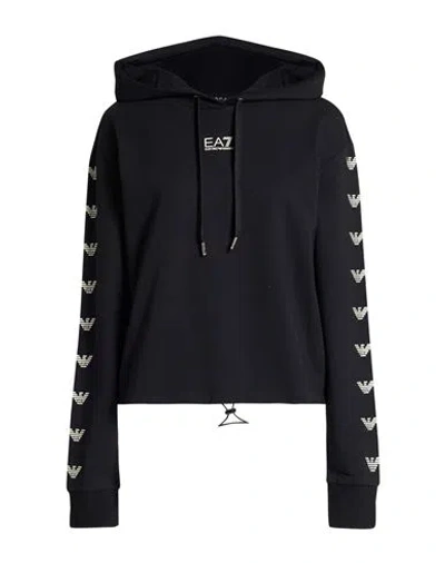 Ea7 Woman Sweatshirt Black Size M Cotton, Modal, Elastane