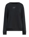 Ea7 Woman Sweatshirt Black Size M Modal, Polyester, Elastane, Viscose