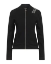 Ea7 Woman Sweatshirt Black Size S Cotton, Elastane