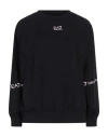 Ea7 Woman Sweatshirt Black Size Xxl Cotton, Elastane