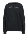 Ea7 Woman Sweatshirt Black Size Xl Cotton, Elastane In Black