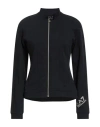 Ea7 Woman Sweatshirt Black Size Xl Cotton, Elastane