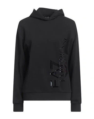 Ea7 Woman Sweatshirt Black Size Xl Cotton, Polyester