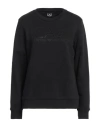 EA7 EA7 WOMAN SWEATSHIRT BLACK SIZE M COTTON, POLYESTER, ELASTANE