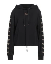 Ea7 Woman Sweatshirt Black Size Xl Organic Cotton, Modal, Elastane