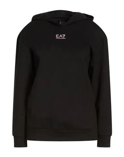 Ea7 Woman Sweatshirt Black Size Xl Polyester, Cotton