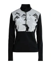 Ea7 Woman Sweatshirt Black Size Xl Polyester, Elastane, Polyamide