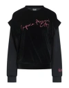 Ea7 Woman Sweatshirt Black Size Xl Polyester, Elastane, Viscose In Black