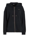 Ea7 Woman Sweatshirt Black Size Xl Polyester, Modal, Elastane