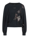 Ea7 Woman Sweatshirt Black Size Xl Polyester, Modal, Elastane, Cotton In Black