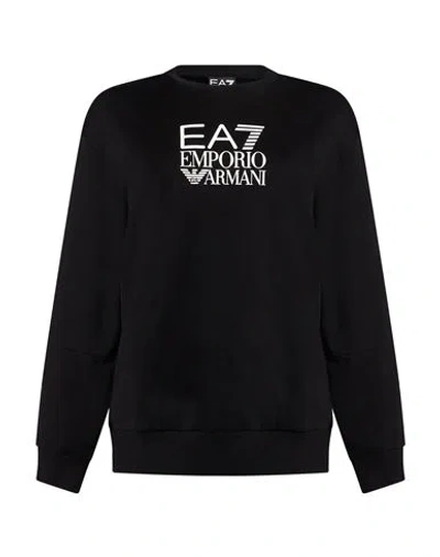 Ea7 Woman Sweatshirt Black Size Xs Cotton, Polyester
