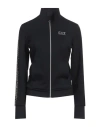 EA7 EA7 WOMAN SWEATSHIRT BLACK SIZE XS POLYESTER, MODAL, ELASTANE