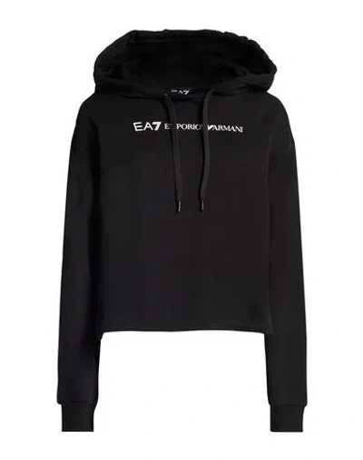 Ea7 Woman Sweatshirt Black Size Xxl Cotton