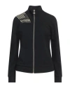 Ea7 Woman Sweatshirt Black Size Xl Cotton, Elastane In Black