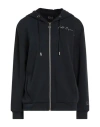 Ea7 Woman Sweatshirt Black Size Xxl Polyester, Modal, Elastane In Black