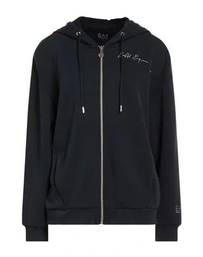 Ea7 Woman Sweatshirt Black Size Xxl Polyester, Modal, Elastane