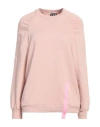 Ea7 Woman Sweatshirt Blush Size L Cotton In Pink