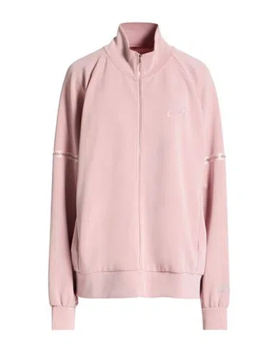 Ea7 Woman Sweatshirt Blush Size Xl Polyester, Modal, Elastane In Pink