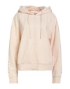 Ea7 Woman Sweatshirt Cream Size Xl Cotton, Elastane In Neutral