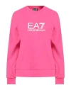 Ea7 Woman Sweatshirt Fuchsia Size M Cotton, Elastane In Pink