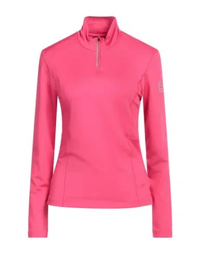 Ea7 Woman Sweatshirt Fuchsia Size Xl Polyester, Elastane In Pink