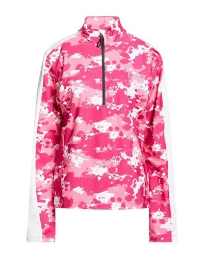 Ea7 Woman Sweatshirt Fuchsia Size Xxl Polyester, Elastane In Pink