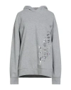 Ea7 Woman Sweatshirt Light Grey Size Xxl Cotton, Polyester In Gray
