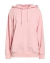Ea7 Woman Sweatshirt Light Pink Size M Cotton, Elastane In Multi