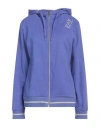 Ea7 Pull Rope Hooded Sweater In Purple