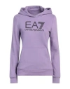 Ea7 Woman Sweatshirt Mauve Size L Cotton, Polyester, Elastane In Purple