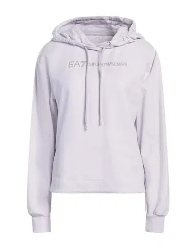 Ea7 Woman Sweatshirt Lilac Size L Cotton, Elastane In Purple