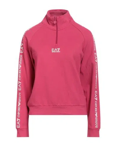 Ea7 Woman Sweatshirt Magenta Size Xl Cotton, Elastane In Purple