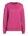 Ea7 Woman Sweatshirt Magenta Size L Viscose, Polyamide, Elastane, Polyester