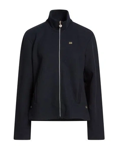 Ea7 Woman Sweatshirt Midnight Blue Size Xxl Cotton, Polyester