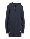 Ea7 Woman Sweatshirt Midnight Blue Size L Organic Cotton, Modal, Elastane In Blue