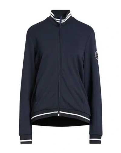 Ea7 Woman Sweatshirt Midnight Blue Size Xxl Viscose, Polyester, Elastane, Cotton