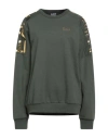 Ea7 Woman Sweatshirt Military Green Size 3xl Polyester, Cotton