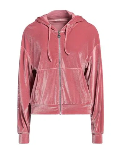 Ea7 Woman Sweatshirt Antique Rose Size M Polyester, Elastane In Pink