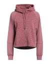 Ea7 Woman Sweatshirt Antique Rose Size Xl Polyester, Modal, Elastane In Pink